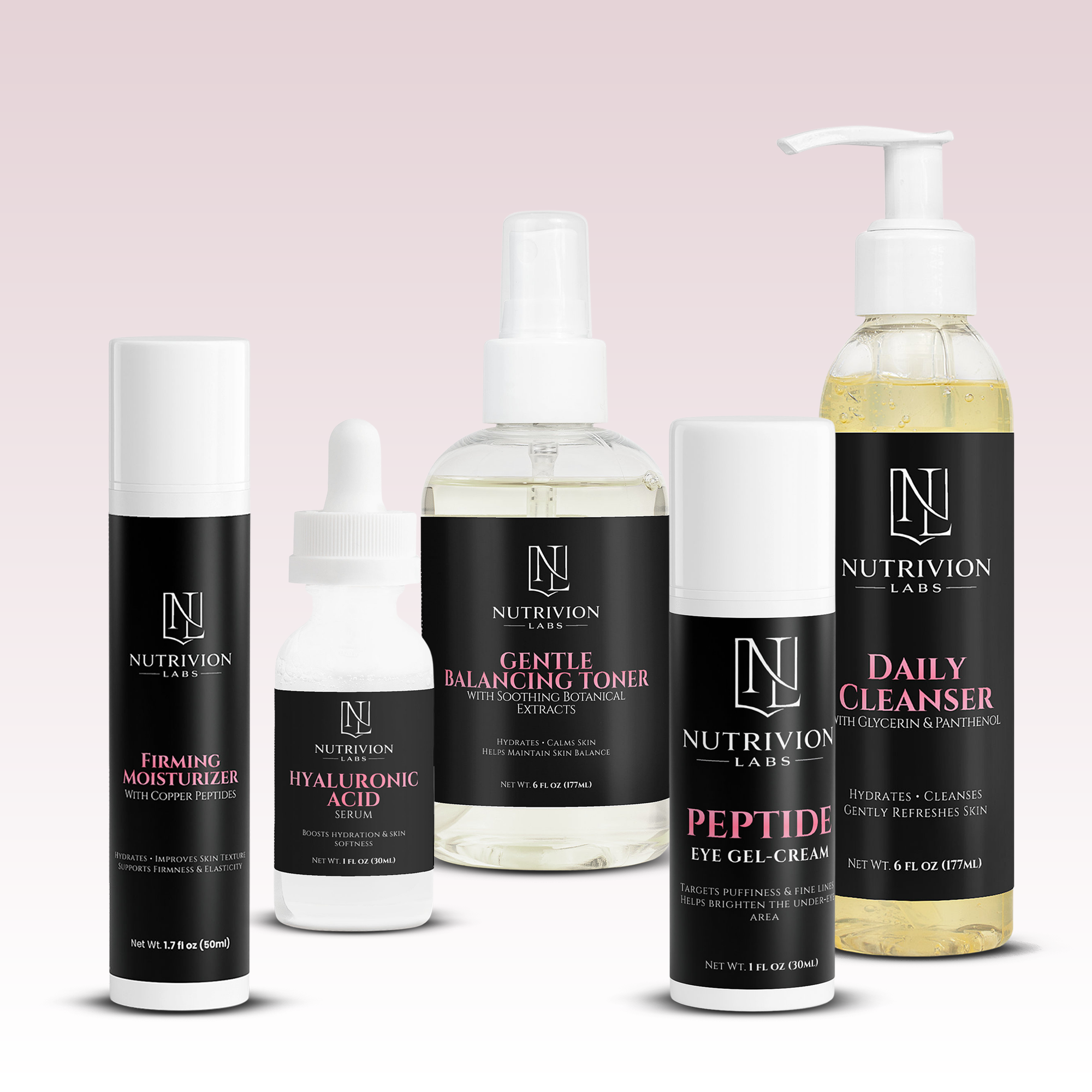 Hydration Routine — Complete 5-Step Skincare Bundle | Nutrivion Labs