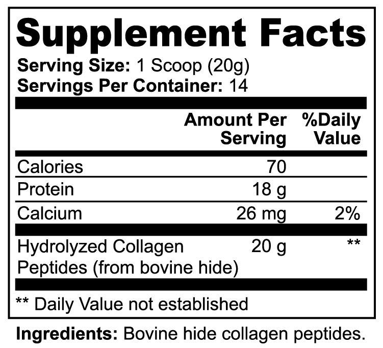 Collagen Peptides: Hydrolyzed • Grass-Fed